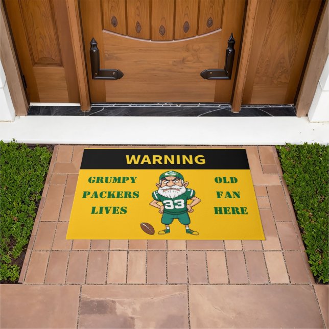 Paillasson Avertissement Grumpy Old Packers Vit Vivre Ici (De plein air)