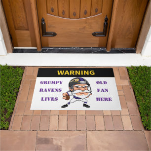 Paillasson Avertissement Grumpy Old Ravens Vit Vivre Ici