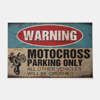 Paillasson Avertissement Parking Motorcross uniquement
