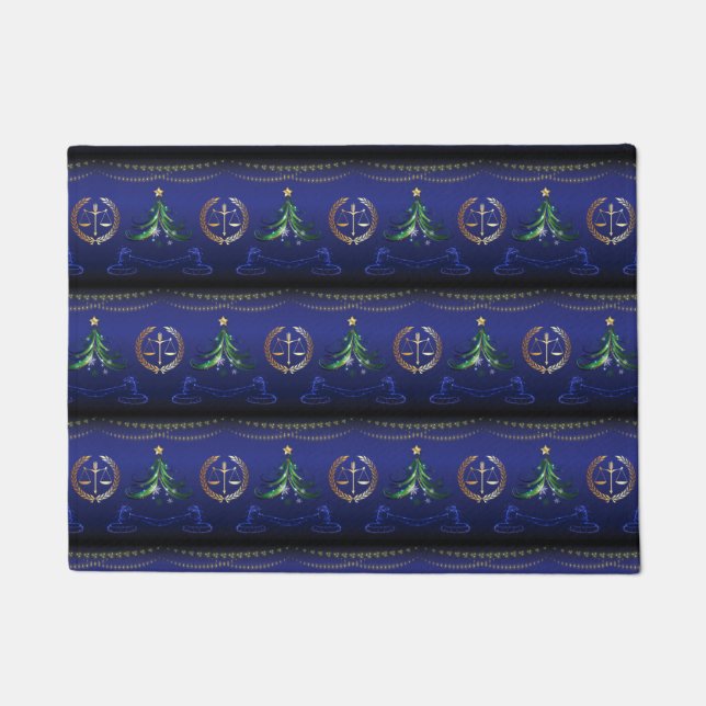 Paillasson Avocat Arbre de Noël Élégant (Devant)