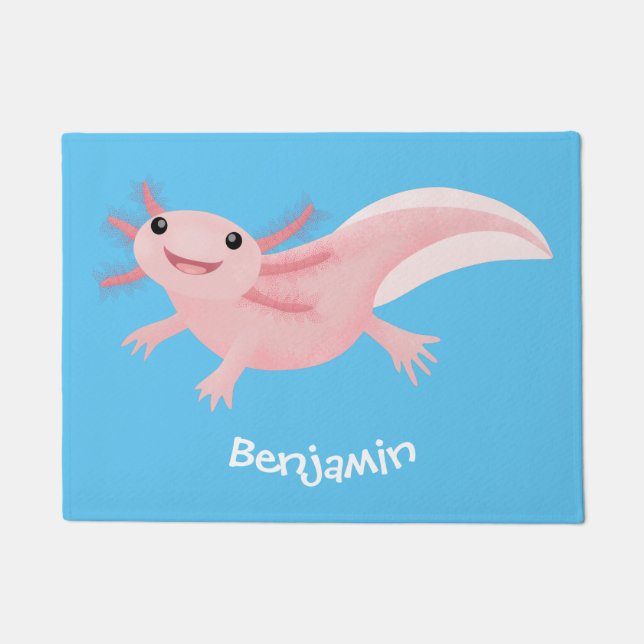 Paillasson axolotl rose pâle (Devant)
