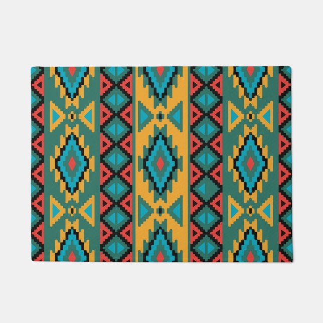 Paillasson Aztec Motif indien Trend Hipster Design (Devant)