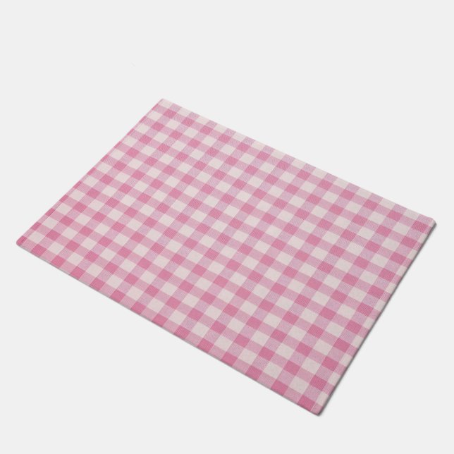 Paillasson Baby Pink Gingham Pattern (Incliné)