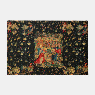 Paillasson BAIN FALCONS BAIN Bleu Rouge Tapisserie médiéval