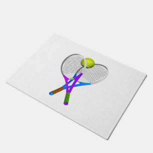 Paillasson Balle de tennis et raquettes
