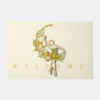 Ballerina Doormat Ballet Dancer Femme - Bienvenue