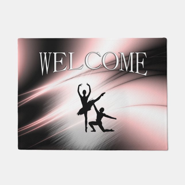 Paillasson Ballet Couple Danse Accent rose (Devant)