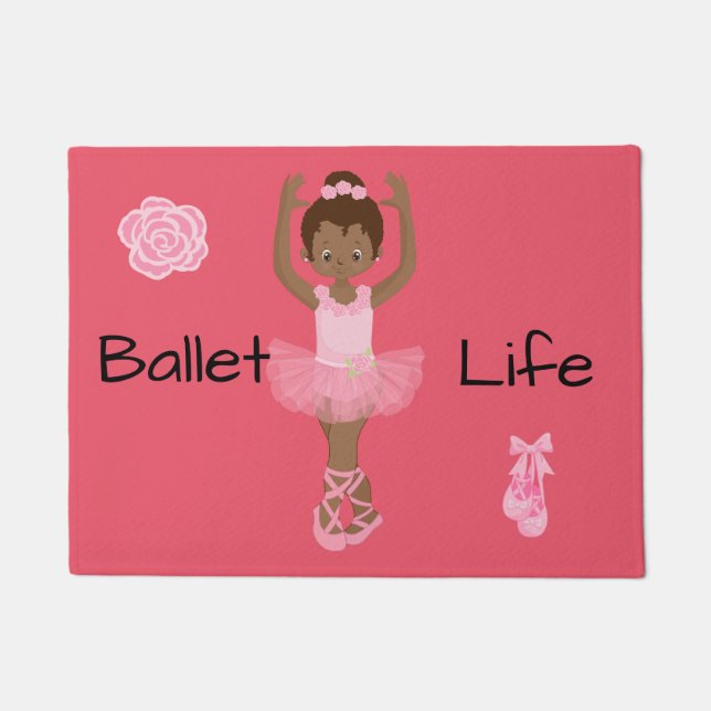 Paillasson Ballet Life Ballerina afro-américaine (Devant)