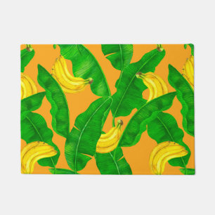 Paillasson Bananes et aquarelle feuille