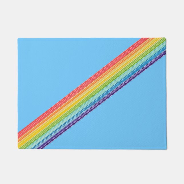 Paillasson Bandes arc-en-ciel diagonales (Devant)