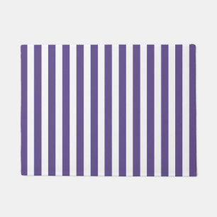 Paillasson Bandes de bonbons ultra violettes et blanches