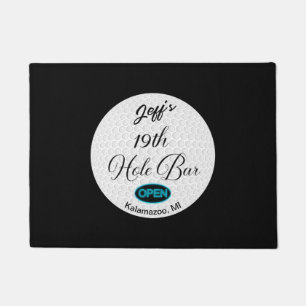 Paillasson Bar 19th Hole Bar Personnalisé Golf Ball Design Ba