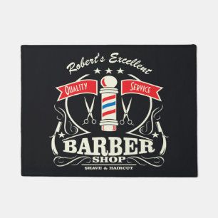 Paillasson Barbershop Styliste Barbier Entrée Porte Grise Ma