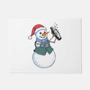 Paillasson Barman Bonhomme de Neige Noël 2026 Cocktail de Fêt