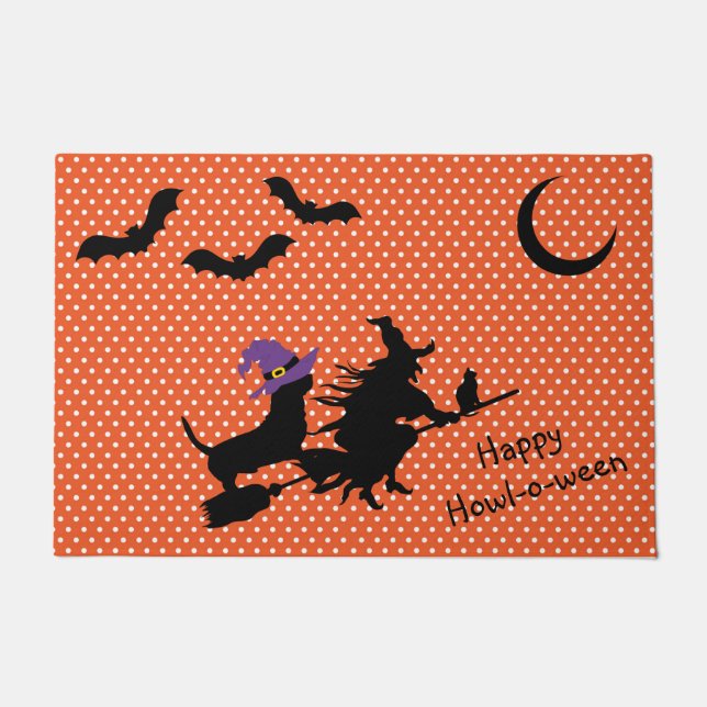 Paillasson Basset Hound Halloween (Devant)