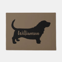 Basset Hound Silhouette Porte personnalisée