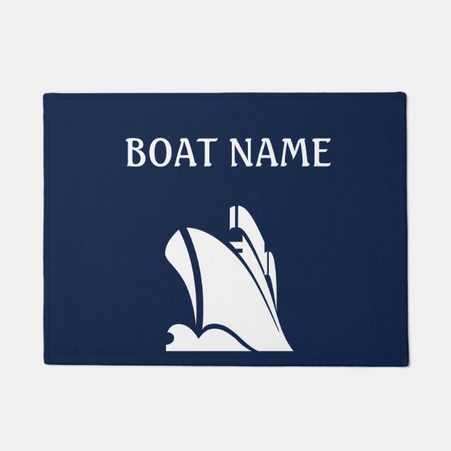Paillasson Bateau d'alimentation à quai personnalisé (Devant)