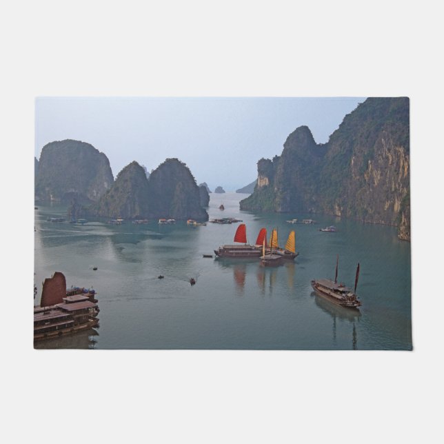 Paillasson Bateaux à voile à Ha Long Bay - Vietnam, Asie (Devant)