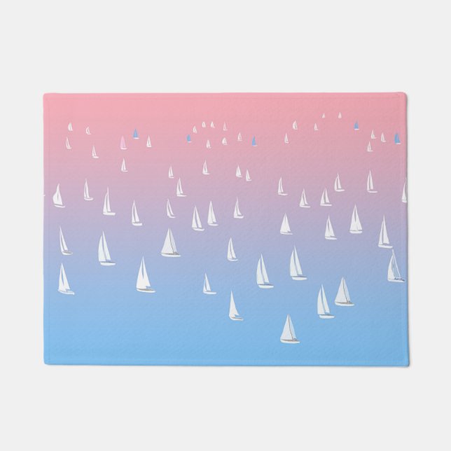 Paillasson Bateaux à voile sur l'océan (Devant)