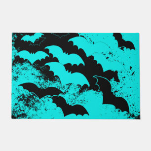 Paillasson Bateaux noirs en vol Turquoise