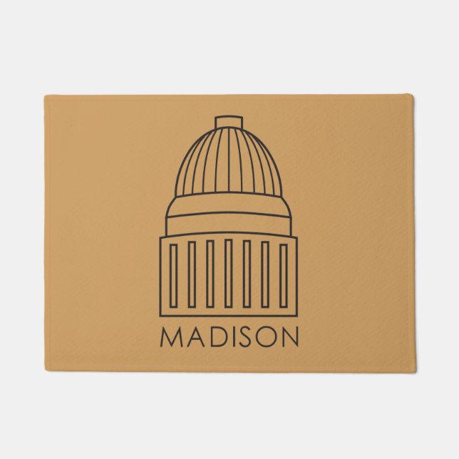 Paillasson Bâtiment de capitol de Madison le Wisconsin (Devant)