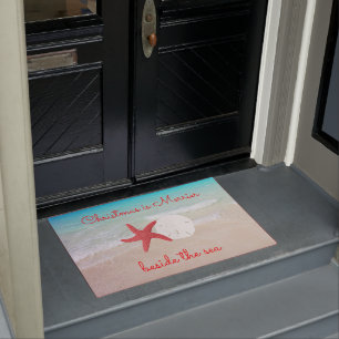 Paillasson Beach Christmas Merrier by the Sea Door Mat