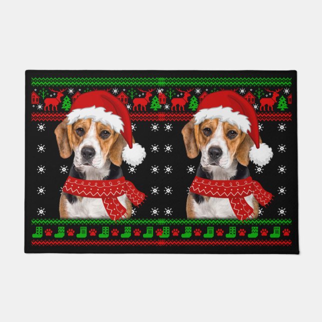 Paillasson Beagle Chien laide Sweater Noël Chiot Amoureux des (Devant)
