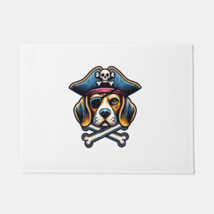 Paillasson Beagle Costume de pirate Crâne Crossbones Amoureux