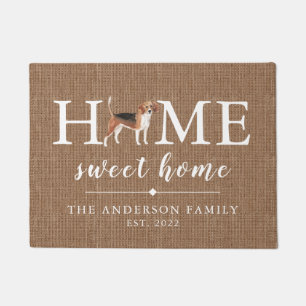 Paillasson Beagle Home Sweet Home Porte personnalisée