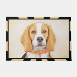 Paillasson Beagle Hound Dog Peinture Animal Art original