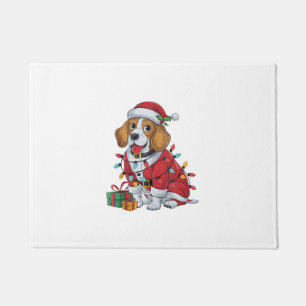 Paillasson Beagle Noël Éclairage Père Noël Beagle chien Noël