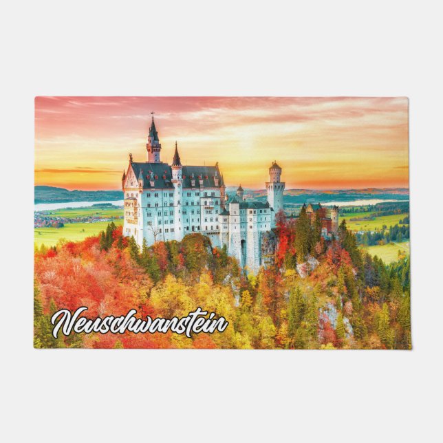 Paillasson Beau Château de Neuschwanstein, Allemagne (Devant)