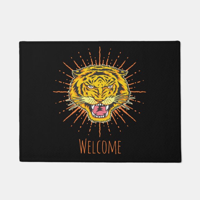 Paillasson Beau tigre personnalisable (Devant)
