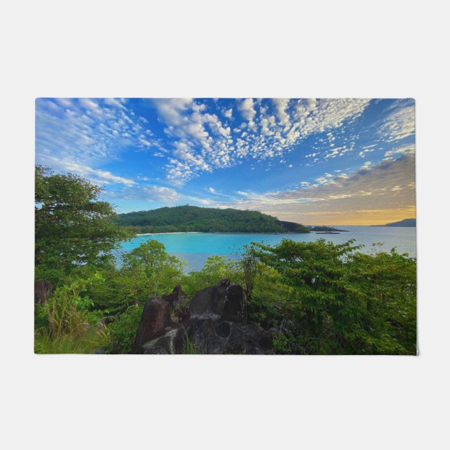 Paillasson Beautiful View Scenic Tropical Seychelles Island (Devant)