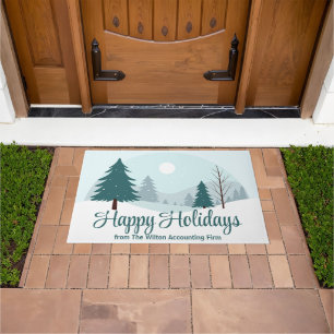 Paillasson Beaux arbres de Noël Custom Winter Business