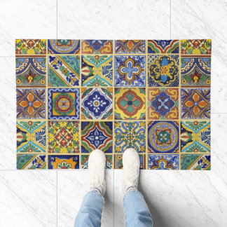 Paillasson Beaux carreaux de Talavera Boho