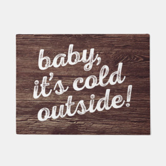 Paillasson bébé, c'est extérieur froid ! sur l'arrière - plan