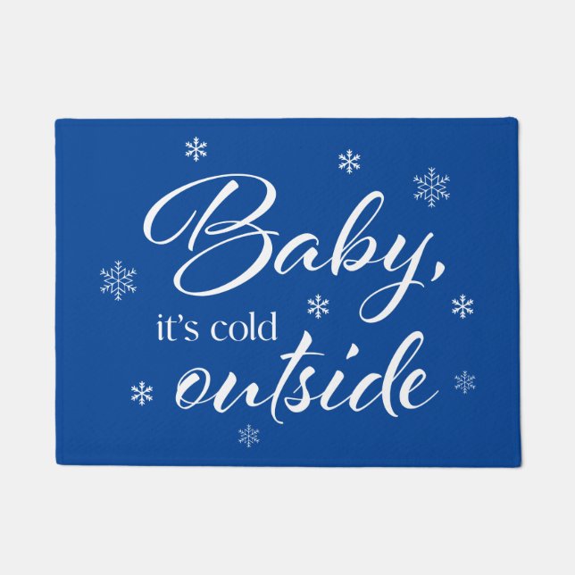 Paillasson Bébé Il fait froid dehors (Devant)