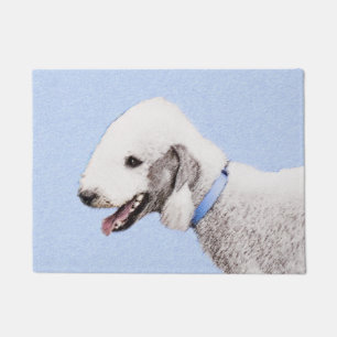 Paillasson Bedlington Terrier Peinture - Art Chien original