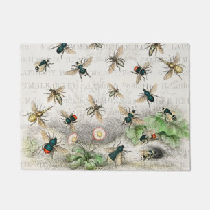 Paillasson Bee Honey Travailleur Queen Bees Antique