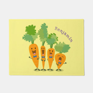 Paillasson Belle illustration du quatuor de carottes à carott