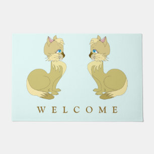 Paillasson Belle porte de chat - Personnalisable
