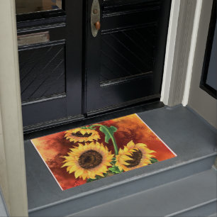 Paillasson Belle Trois Tournesols - Peinture Art Migné