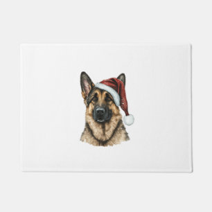 Paillasson Berger allemand Père Noël Chien Noël