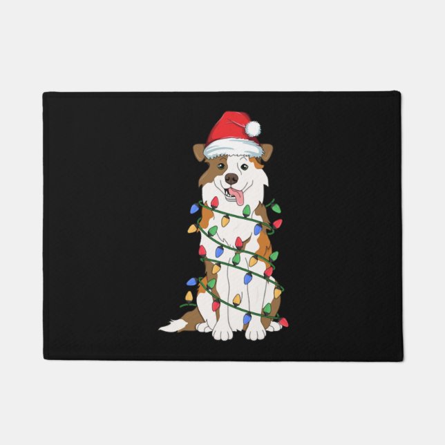 Paillasson Berger australien Arbre de Noël Lumière Aussie Xm (Devant)