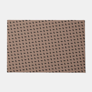 Paillasson Berger noir allemand Silhouttes sur Khaki Beige