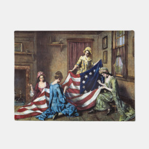 Paillasson Betsy Ross Coupe Le Drapeau Américain