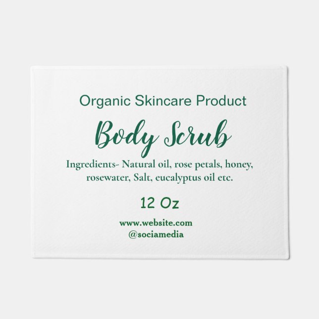 Paillasson Beurre de corps bio vert nature ajouter le nom dan (Devant)