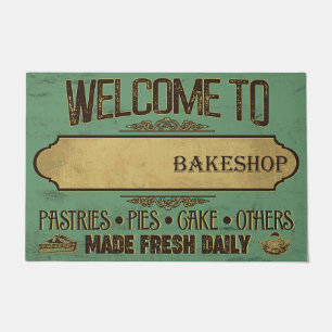 Paillasson Bienvenue À Bakeshop Doormat, Boulangerie Customi