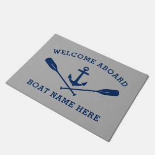 Paillasson Bienvenue à bord d'une Ancre nautique traversée
